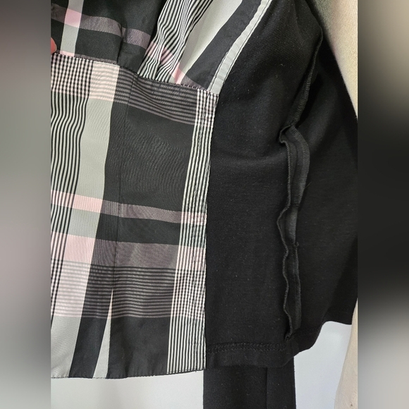 TUZZI Black,Pink and Gray Plaid Jacket. size 8 - Picture 7 of 13